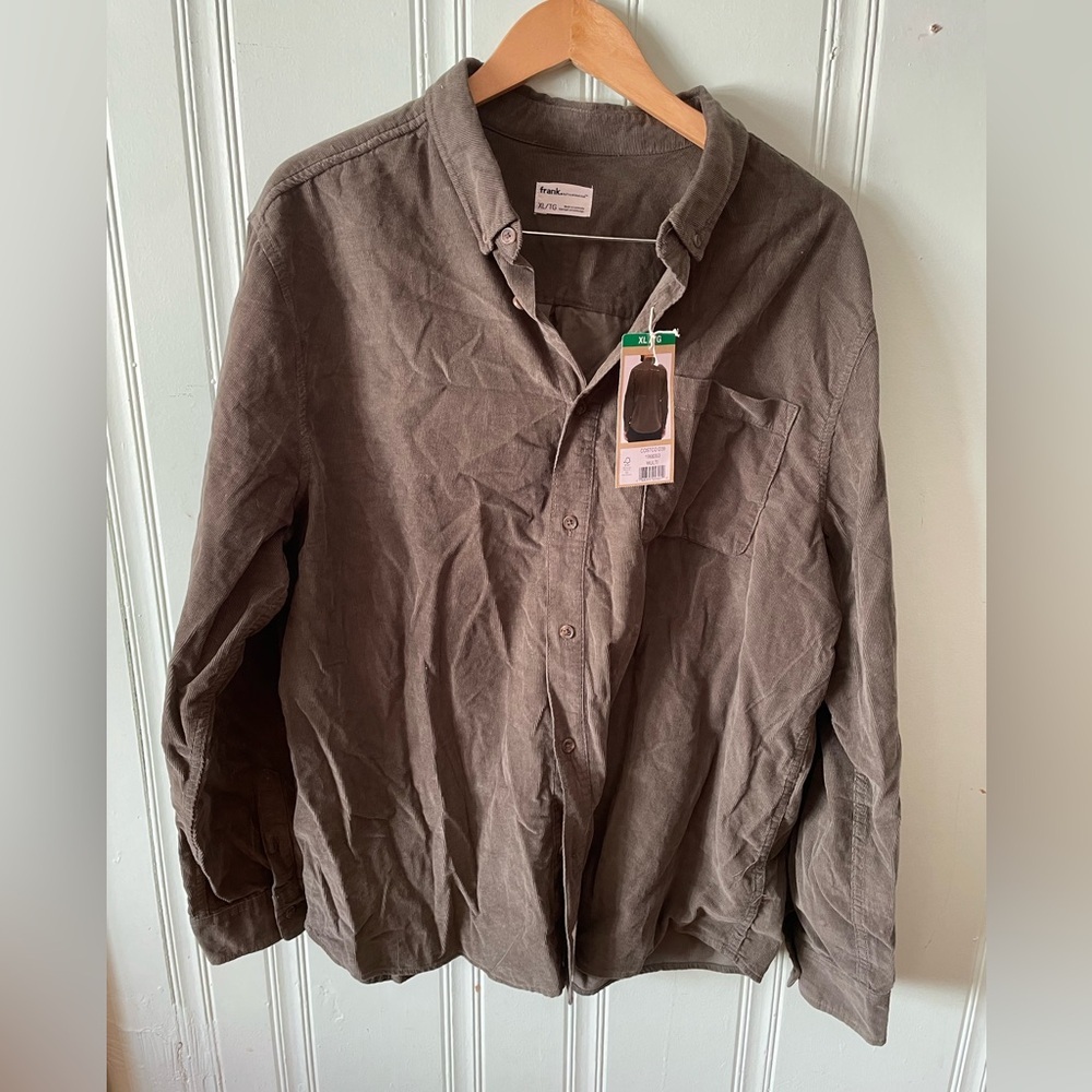 🔊 Frank by Frank & Oak | NEW Ribbed Corduroy Style Button Up